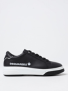 Dsquared2 Bumper Lace-up Leather Sneakers In Black