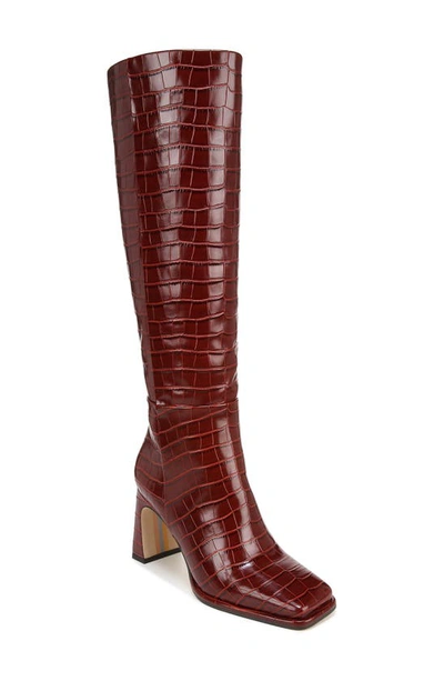 Sam Edelman Issabel Knee High Boot In Red Maple