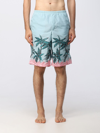 Palm Angels Palms Row Long Swimshorts In Multicolor