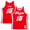 Mitchell & Ness Men's  Vince Carter Red Memphis Grizzlies Hardwood Classics Retro Name And Number T-s In Red