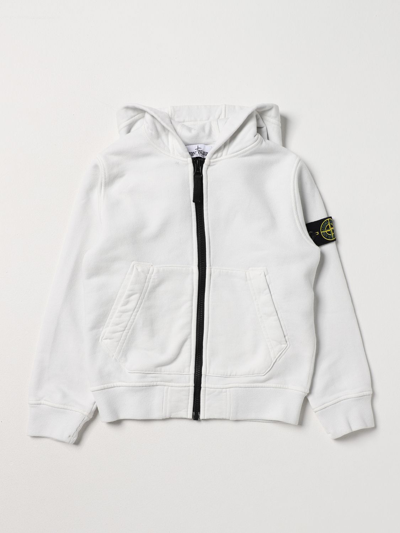 Stone Island Junior Kids' Pullover  Kinder Farbe Weiss In White