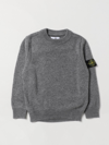 Stone Island Junior Kids' Pullover  Kinder Farbe Grau In Grey