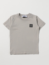 Stone Island Junior Kids' T-shirt  Kinder Farbe Beige