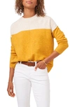 Vince Camuto Extend Shoulder Colorblock Sweater In Amber