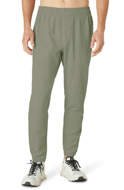 Beyond Yoga Take It Easy Athletic Pants In Grey Sage Heather