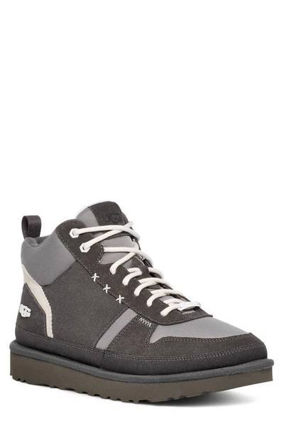 Ugg Highland High Top Heritage Hiking Boot In Grey Matter / Sleek / White