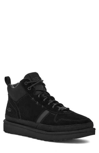 Ugg Highland High Top Heritage Hiking Boot In Black Suede