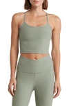 Beyond Yoga Space Dye Crop Tank In Grey Sage