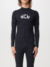 Mcm Logo Printed Long Sleeved T-shirt In Black