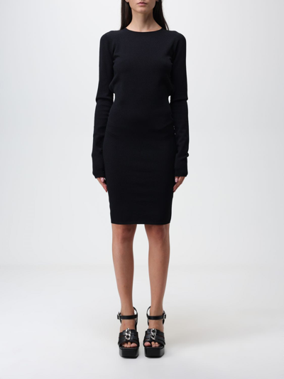 Dsquared2 Woman Mini Dress Black Size M Wool, Acrylic, Polyamide, Alpaca Wool, Calfskin