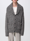 Bottega Veneta Mens Riverbed Dark Grey Chunky-knit Relaxed-fit Alpaca Wool-blend Cardigan In Grey