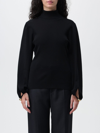 Chloé Slit-sleeved Superfine-knit Jumper In Black