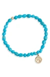 ANZIE BOHEME TURQUOISE BEADED STRETCH BRACELET