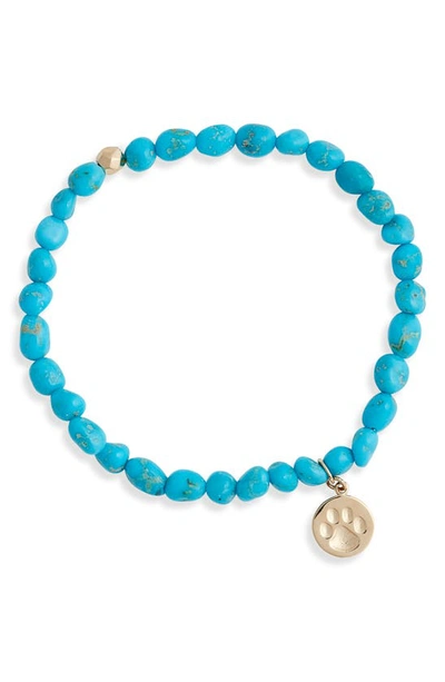 Anzie Boheme Turquoise Beaded Stretch Bracelet In Blue