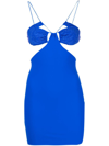 Amazuìn Eva Crystal Minidress In Blue