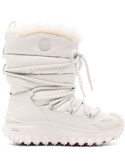 Moncler White Trailgrip Après Snow Boots