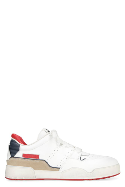 Isabel Marant Colour-block Leather Sneakers In Blue