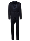 Tagliatore Abito Collo A Scialle Pantalone Ventre Piatto In Blu
