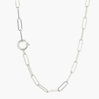 By10ak 'memory' Silver Link Chain Necklace In Metallic