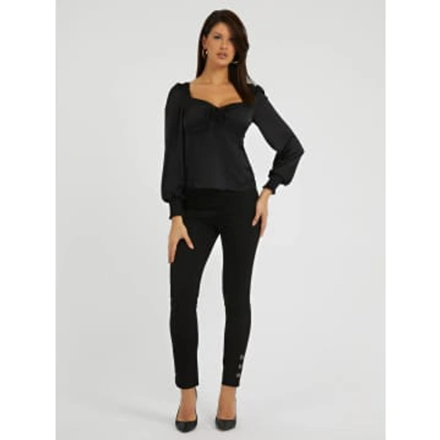 Guess Ls Adelaide Blouse In Black