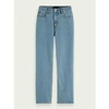 SCOTCH & SODA AMS BLAUW STRAIGHT FIT HIGH RISE JEANS