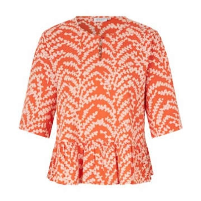 Masai Clothing Tiger Lily Dulcet Blouse In Orange