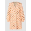 SECOND FEMALE TAN ALL OVER FLORAL PATTERN FERMO DRESS