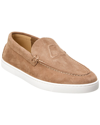 Christian Louboutin Suede Loafers In Brown