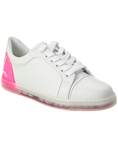 Christian Louboutin Fun Vieira Leather Trainers In White