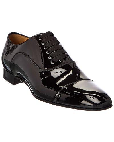 Christian Louboutin Greggy Chick Patent Leather Oxford Shoes In Black