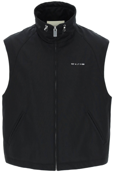 Alyx Logo-print Zip-up Vest In Black