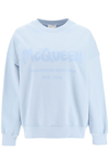 Alexander Mcqueen Mcqueen Graffiti Sweatshirt In Light Blue