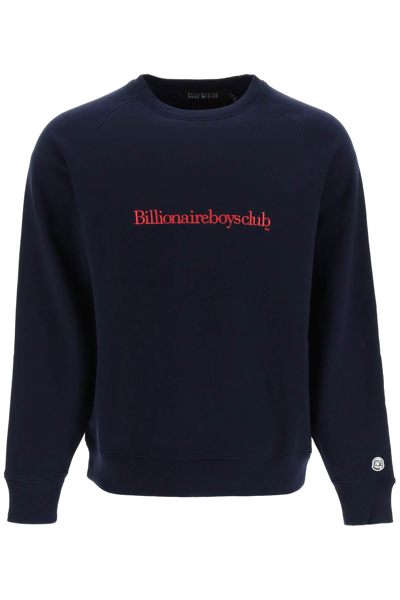 Billionaire Boys Club Serif Logo-embroidered Jumper In Blue