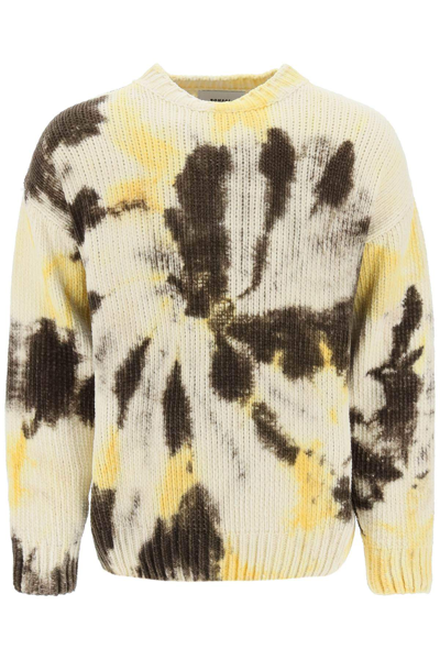 Bonsai Light Yellow And Brown Cotton Jumper In Multicolor