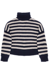 Brunello Cucinelli Striped Sweater In Wool And Cashmere In Multicolor