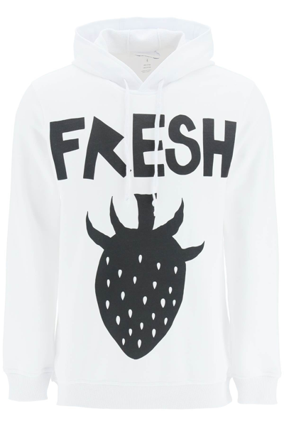 Comme Des Garçons Shirt X Brett Westfall Strawberry Hooded Sweatshirt In White