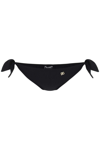 Dolce & Gabbana Logo Print Bikini Bottoms In Black