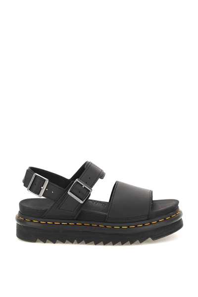 Dr. Martens' Dr.martens Leather Voss Sandlas In Black