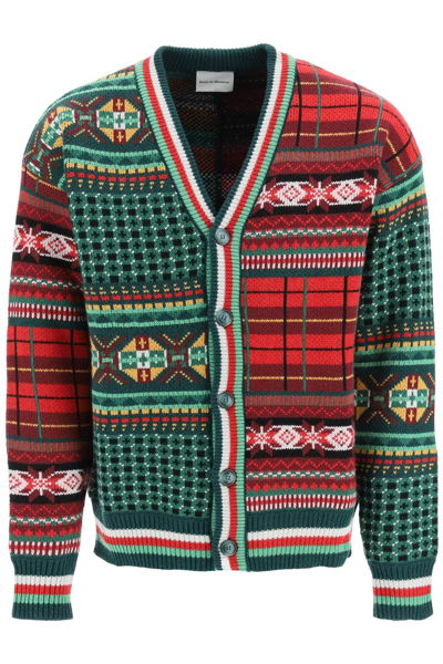 Drôle De Monsieur Drole De Monsieur 'le Cardigan Santa' Jacquard Cardigan In Multicolor