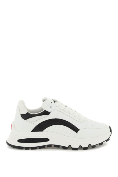 Dsquared2 Two-tone Chunky Sneakers In White