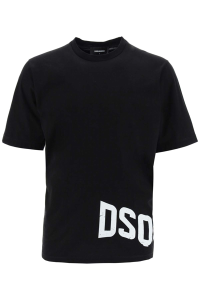 Dsquared2 D2 Slouch T-shirt In Black