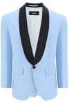 Dsquared2 Crystal-embellished Single-breasted Blazer In Blue