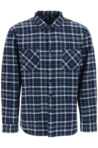 Edwin Roses Labour Check Flannel Shirt In Blue