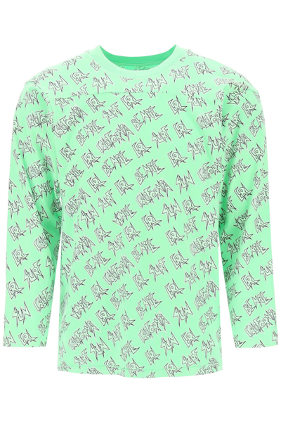 Erl Logo-print Long-sleeved T-shirt In Multi-colored