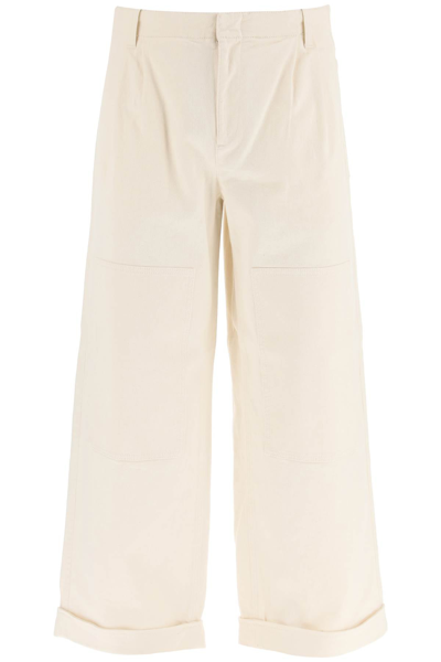 Etro Wide Leg Trousers In White