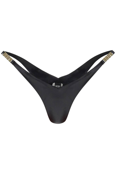 Gcds Logo Hardware Bikini Bottoms In Black