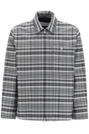 Lanvin Tartan Overshirt Jacket In Grey