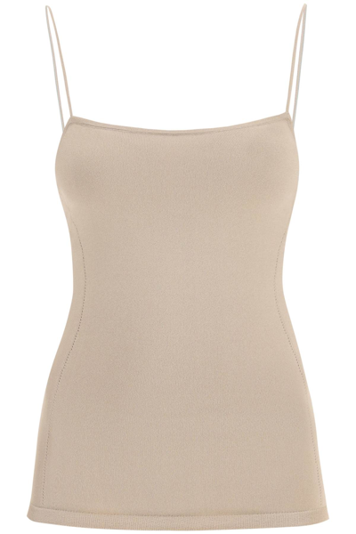 Lemaire Square-neck Spaghetti-strap Tank Top In Gray