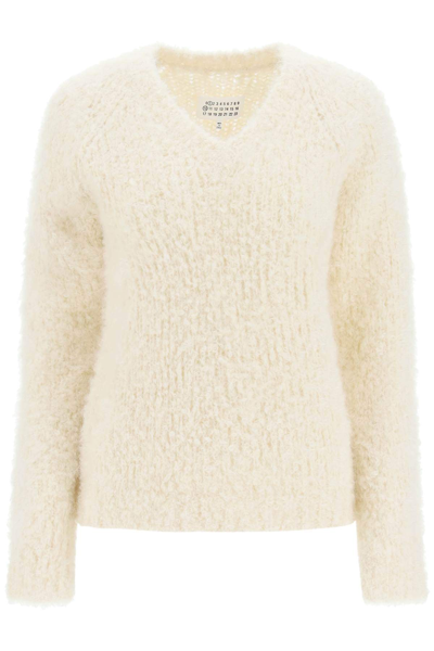 Maison Margiela Mohair Sweater In White