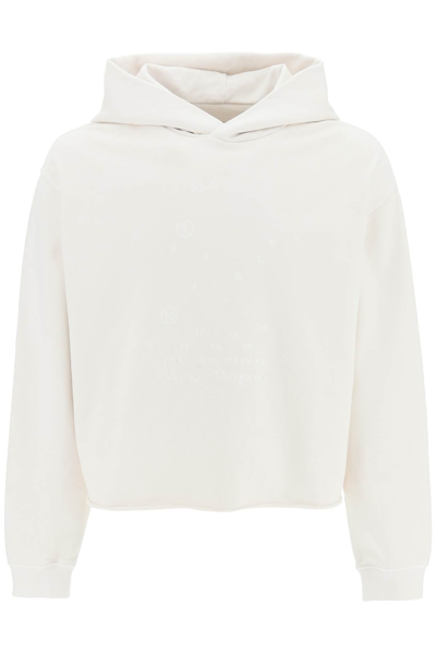 Maison Margiela Numeric Logo Hoodie In White